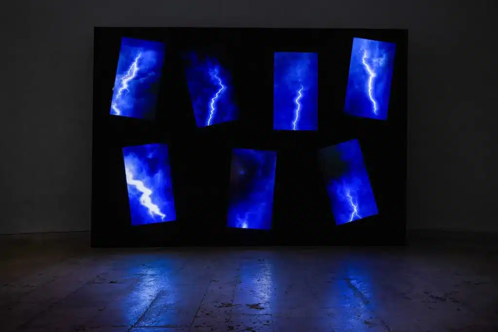 Fabrizio Plessi, Energy, video installation, 2016. CYFEST 15: Vulnerability, HayArt Cultural Center, Yerevan, Armenia, 2023. Photo: Anna Prilutskaya.