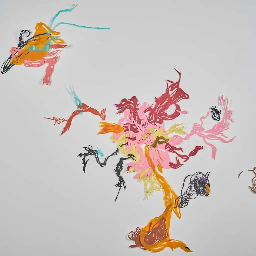 Yvetta Fedorova, The Procession, paper-cut installation, fragment, 2024. © Yvetta Fedorova. Photo: Liam McKeon, 2023.